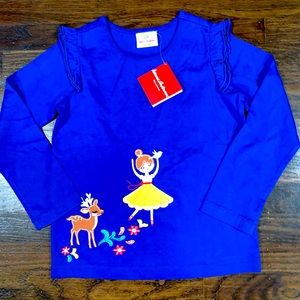 Hanna Fawn Deer Appliqué Top 120/6-7